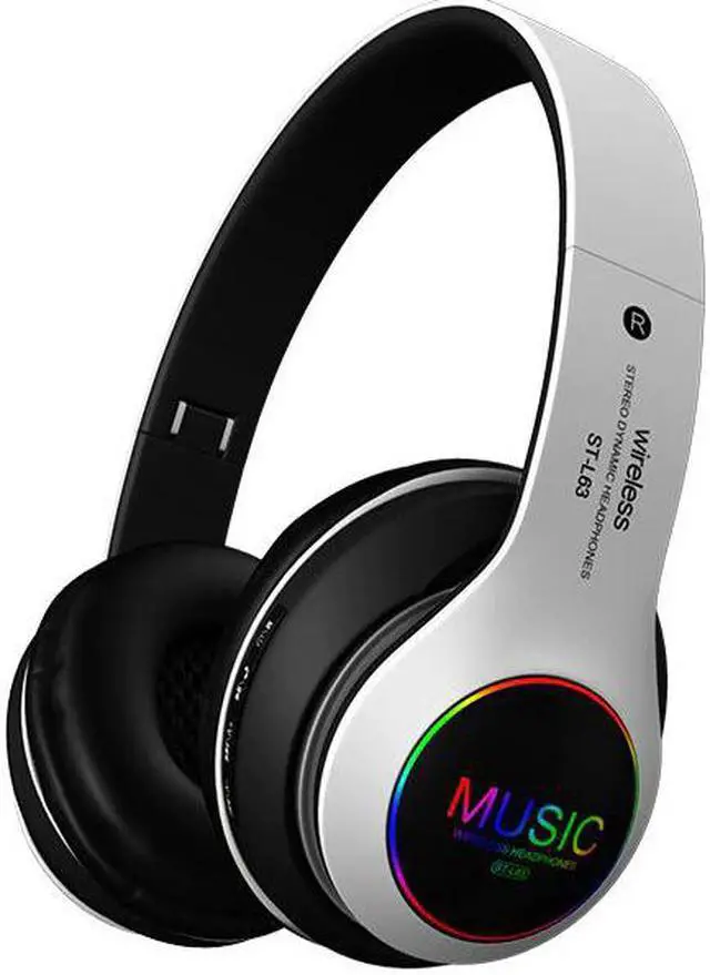 Alt view image 2 of 5 - Bluetooth Headphones Foldable Stereo Gaming Headset Audio Mp3 Adjustable Earphones With Mic Support TF Card LED Bass