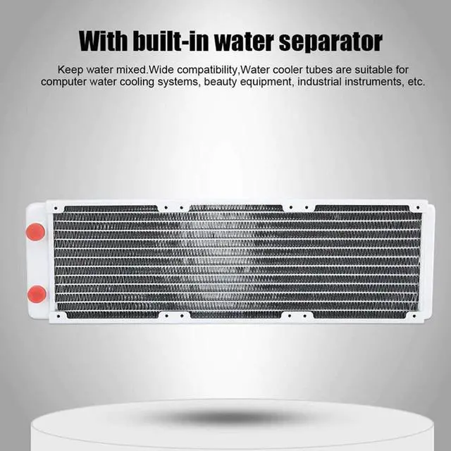 Alt view image 5 of 5 - TSRP-WP360 360mm Computer Pc Water Cooler Piano Paint White Copper Radiator Cpu Heat Sink