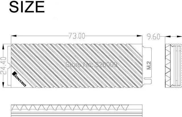 Alt view image 4 of 5 - M2-3 M.2 2280 SSD Hard Disk Aluminum Heat Sink with Thermal Pad for Desktop PC Computer cooling system accessories