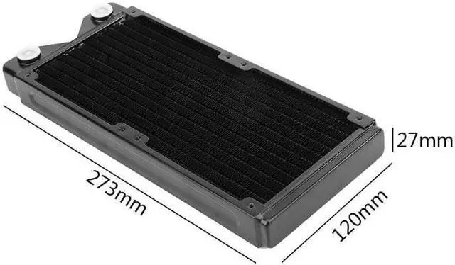 Alt view image 2 of 5 - 240/360mm Full Copper PC Water Cooler Exchanger Water Cooling Computer Heat Sink Radiator Heat Exchanger Radiator Heatsink