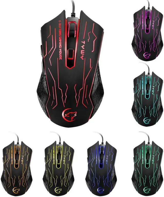 Main image of Computer Gaming Mouse 1800 DPI Backlit Ergonomic Design Macro Program Mice For Laptop Desktop Gamer Computer Mice