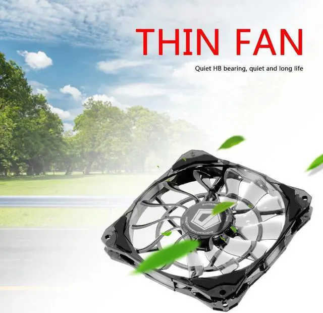 Alt view image 4 of 5 - NO-12015 120mm 12V DC 4-Pin 13pcs fan Blade Cooling Fan Heatsink Desktop PC Computer Case Thin Radiator Cooler