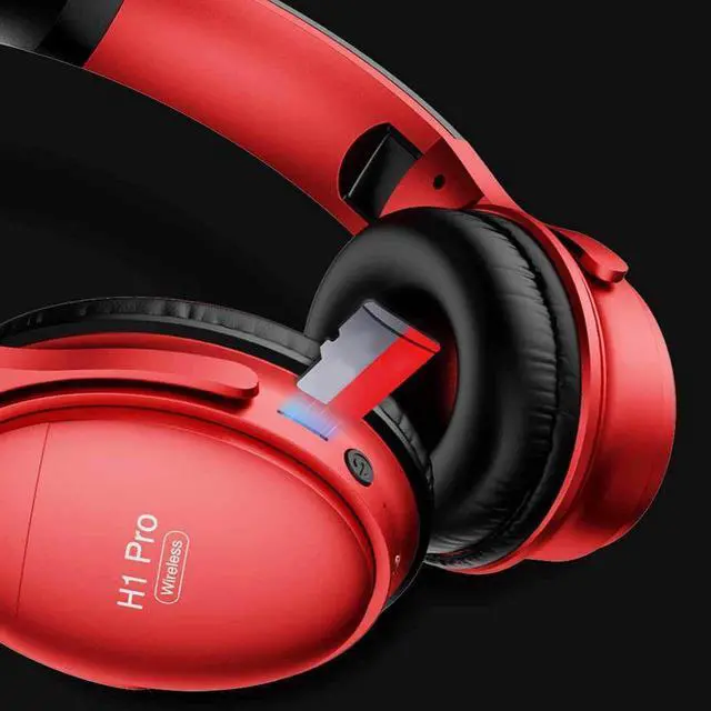 Alt view image 5 of 5 - Pro Bluetooth Headphones HIFI Stereo Wireless Earphone Noise TF Support Mic Canceling Headsets Over-ear with Card Gaming N1X1