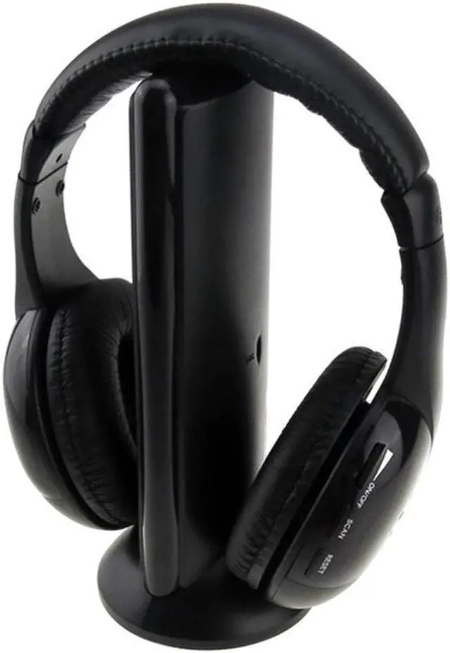 Alt view image 4 of 5 - #H30 5 in 1 FM radio Headset Portable Wireless Headphones Cordless RF Headsets Earphones For TV DVD PC