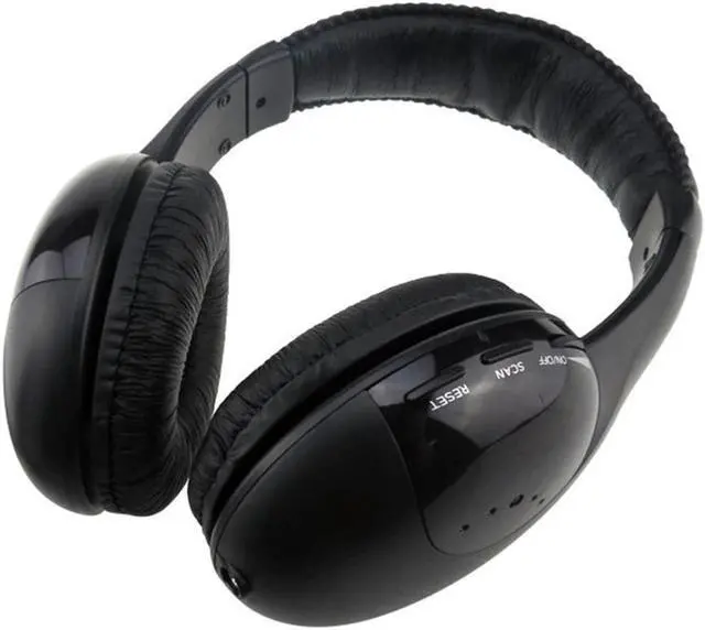 Alt view image 2 of 5 - #H30 5 in 1 FM radio Headset Portable Wireless Headphones Cordless RF Headsets Earphones For TV DVD PC