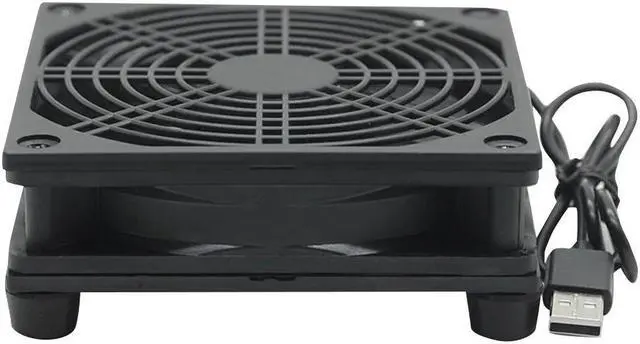 Alt view image 3 of 5 - 5V USB Router Fan TV Box Cooler 120mm PC DIY Cooler W/Screws Protective net Silent Desktop Fan