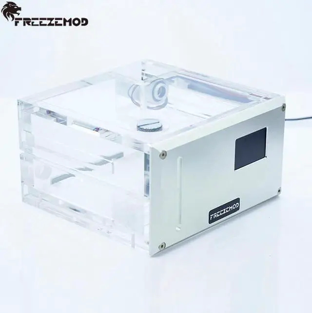 Alt view image 3 of 5 - computer water cooler intelligent water tank dual optical drive desktop flow velocity temperature sense. GQSX-Y2S