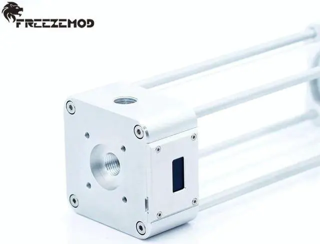 Alt view image 3 of 5 - square computer water cooler glass water tank metal 2020 LCD temperature sense. BL-WDX