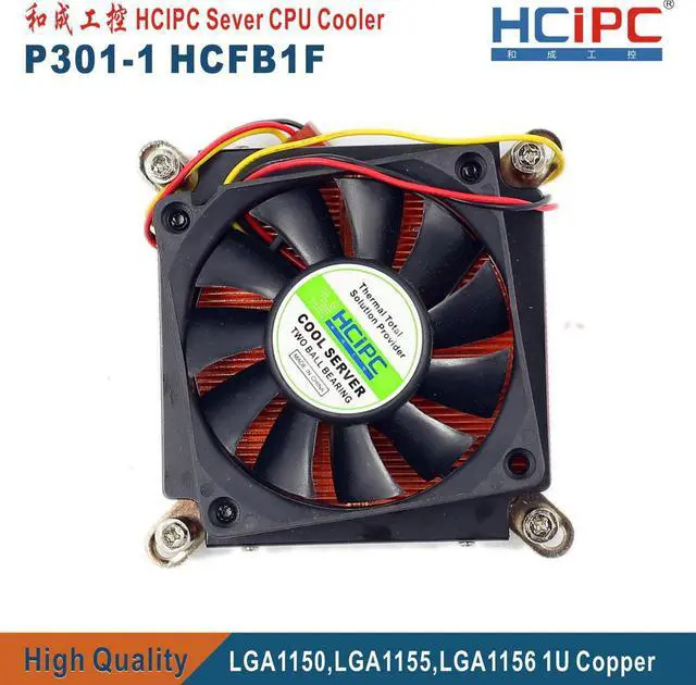 Alt view image 5 of 5 - HPC P301-1 HCFB1 LGA1155 LGA1150 LGA1156 1366 CPU Cooler,Computer Heatsink, CPU Fans, 1U Slim Copper CPU Cooler, High Quality