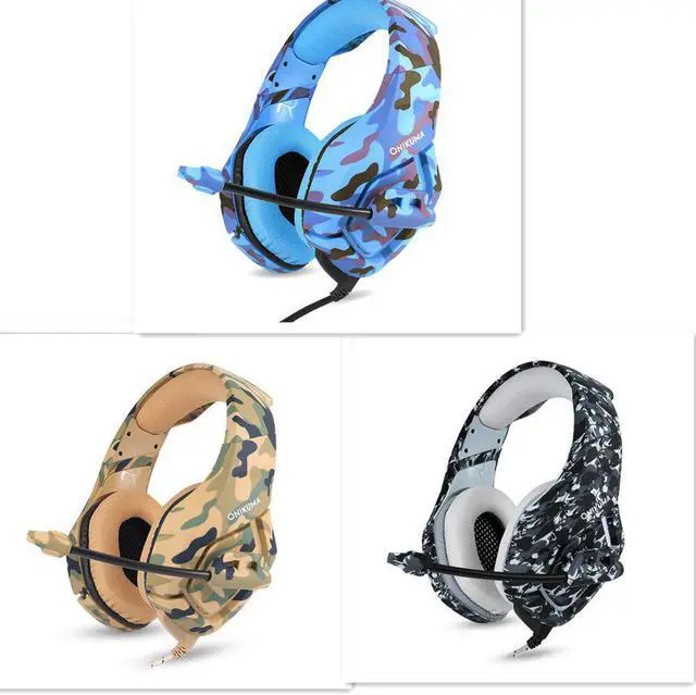 Main image of PS4 Camouflage Gaming Headset Stereo Deep Bass Wired Quality Headphones for Mac Nintendo Switch/Lap Top/ Xbox with Mic