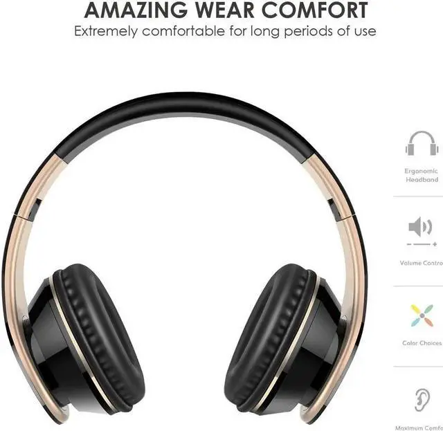 Alt view image 4 of 5 - Wired Headphones With Mic Over Ear Headphone Headset Stereo Bass Earphones HiFi Sound Music Earphone For Mobile phone PC MP3