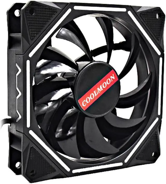 Alt view image 4 of 5 - 12cm Remote Control Computer Case Fan Home Low Noise Controller PC Cooling Chassis Universal RGB Adjust Accessories LED Lamp ABS