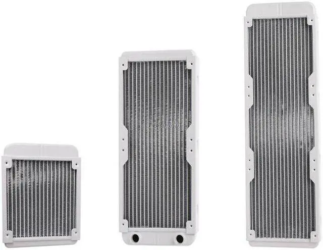 Main image of 1PC White 120/240/360mm Aluminium Water Cooling Computer Radiator Water Cooler 18 Tube CPU Heat Sink Exchanger Drop Ship