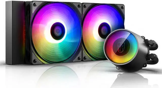 Alt view image 3 of 5 - Castle 240RGB V2 Computer CPU Liquid Cooler 120mm 5V/3Pin RGB Fan For intel 2011 115x AMD TR4/AM4 CPU Water Cooling