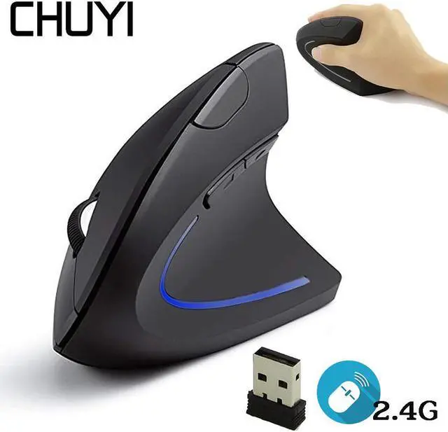 Main image of Wireless Ergonomic Vertical Mouse 1600 DPI Optical USB Computer Gaming Mouse Laptop Mice Mause With Mousepad For Gamer PC