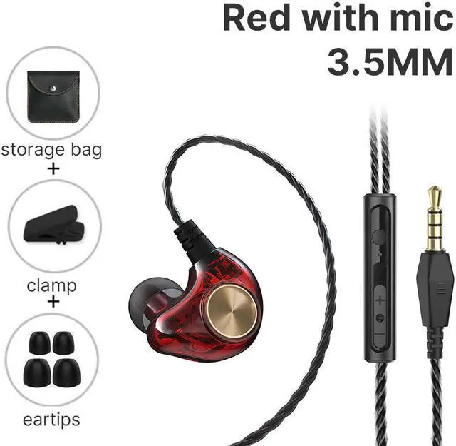 Main image of In-ear Earphones Wired Headphones Sport Earphone 5d Stereo Surround Bass Headset Gaming Earbuds for Redmi  Phone
