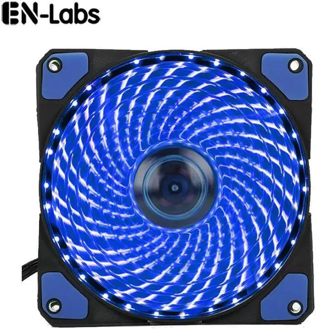 Main image of 120mm PC Computer 16dB Ultra Silent 33LEDs Case Fan Heatsink Cooler Cooling w/ Anti-Vibration,12CM Fan,12VDC 3P IDE 4pin