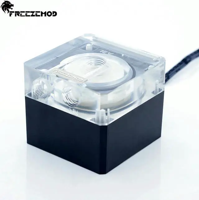 Alt view image 2 of 4 - RGB Pump 800L/H PWM speed control POM armor Range 4M MOD Water cooler Pump Lighting head 4M AURA Acrylic Cover