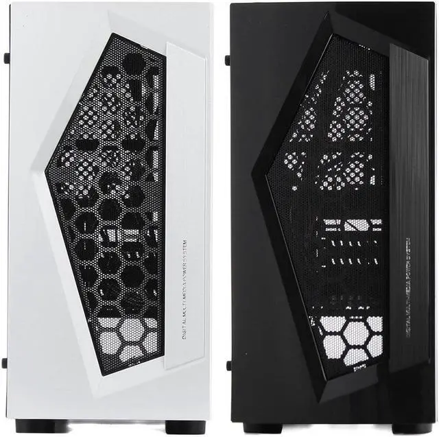 Alt view image 2 of 5 - V3 ATX  8 Fan Ports USB 3.0 Computer Gaming PC Case For M-ATX/Mini ITX Motherboard Black/White 370 x 185 x 380mm