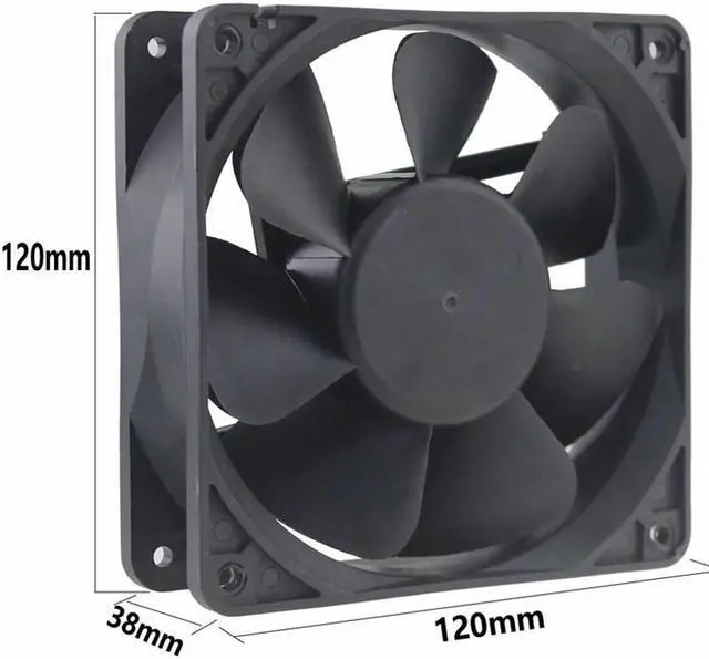 Alt view image 3 of 5 - 1Pieces  DC 12V 2Pin 12038 120mm 120x120x38mm 12cm Machine Case Cooler Heatsink Fan