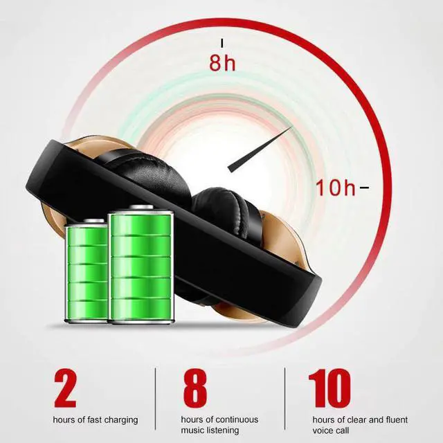 Alt view image 5 of 5 - Wireless Headset Bluetooth headpone 5.0 Foldablel Deep Bass Stereo Noise Reduction Gaming Earphone For Mobile PC Xbox