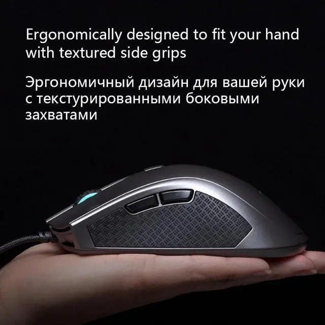 Alt view image 3 of 5 - HyperX Pulsefire FPS Pro RGB Gaming Mouse 3389 sensor wired mouse  with native DPI up to 16000 Pixart E-sports mouse