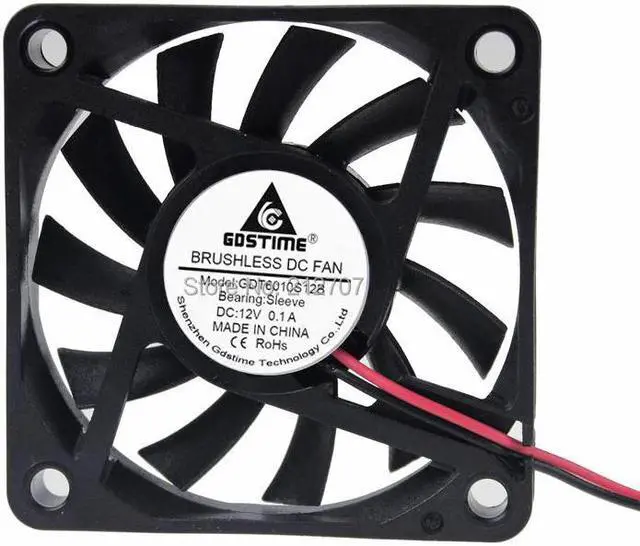 Main image of 10PCS DC 12V 2Pin 60mm 60x60x10mm Mini CPU Cooling Computer PC Case Cooler Fan