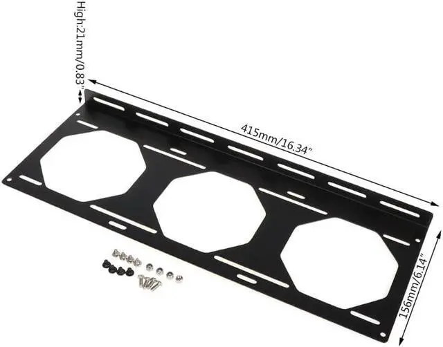 Alt view image 3 of 5 - Cooler 240 Radiator Mounting Bracket Fan Bracket for 12/14cm Fan Holder External Computer Case Heatsink Gadget Accessories