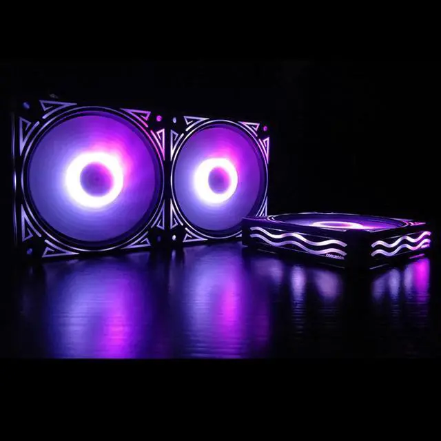 Alt view image 2 of 5 - 12cm PC Case 12V 6Pin Gaming Control Box Heatsink CPU Fast Desktop Computer Easy Install Color Changing Silent RGB Cooling Fan