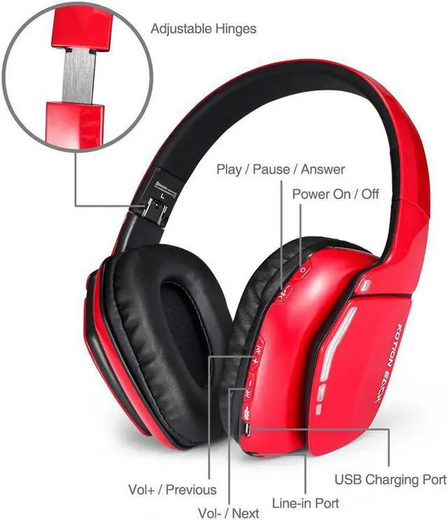 Alt view image 2 of 5 - Bluetooth Wireless Gaming Headset Foldable Headphones with Microphone Phone Call Handsfree Earphones for Phone PC Laptop