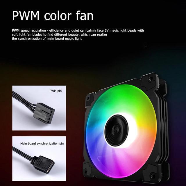 Alt view image 3 of 5 - CR1400 PWM 4Pin 12V PC LED Fan Cooling RGB 4 Heat-pipes CPU Cooler Computer Radiator for Intel 1151/1155/AM3/AM4