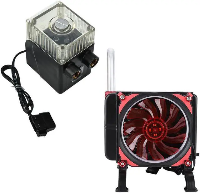 Alt view image 4 of 5 - PC Water Cooling Kit Liquid Computer Water-cooled Suit 120*120*25mm Cooling Fan Integrated Water Pump G1/4 Thread Water Row