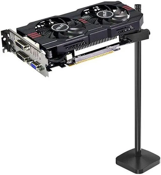 Alt view image 3 of 5 - 195mm Aluminum VC-2 Graphics Card Holder Jack Bracket Desktop PC Computer Case Video Card Water Cooling Kit Support Stand