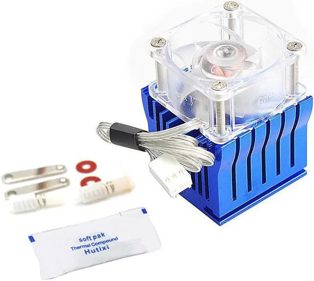 Alt view image 2 of 5 - 1 Piece DIY Aluminium Northbridge Heatsink Cooler Blue Radiator w/4cm 40mm 4010 4020 Fan For PC Computer Case Heat sinks cooling