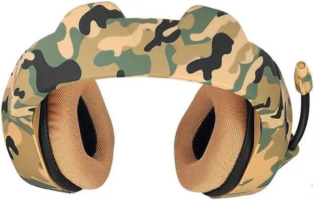 Alt view image 2 of 5 - Camouflage Headphones For Ps4 Switch Game Wired Headphones Mobile Computer Headset Gaming Headphones