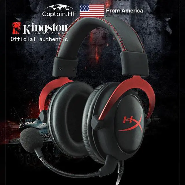 Alt view image 2 of 5 - Captain Hyper x Cloud II Professional Gaming Headset for Laptop and PC, Support Virtual 7.1 Surround Sound