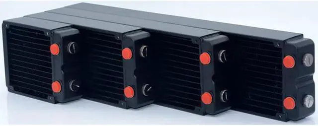 Alt view image 5 of 5 - TSRP-HP45-360 Computer Pc Water Cooler Copper Radiator Double Layers 45MM Thick Copper Fins G1/4 ROHS Certification