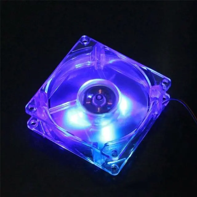 Alt view image 3 of 5 - 80mm LED Computer PC Fan 8025 Silent Cooling Fan 12V LED Luminous Chass Computer Case Cooling Fan Mod Easy Installed