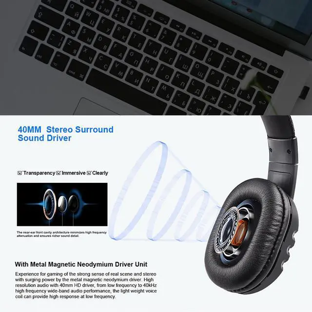 Alt view image 4 of 5 - OV-P3 Stereo Mobile Gaming Headset  3.5mm Wire Control Noise Cancelling headphones with Microphone Suitable for PC ipad