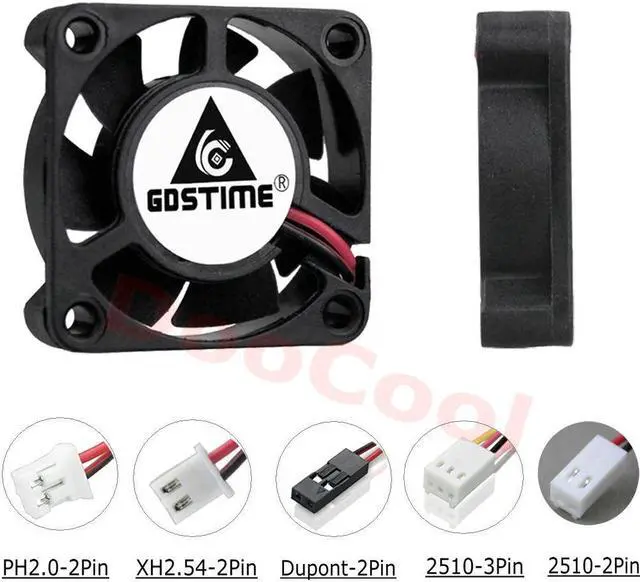 Alt view image 2 of 5 - 10 PCS LOT Cooler 40x40x10mm 4010 2Pin 3Pin Dupont USB 5V 12V 24V 40mm 4cm DC Computer Case Brushless Cooling Fan Ball Sleeve