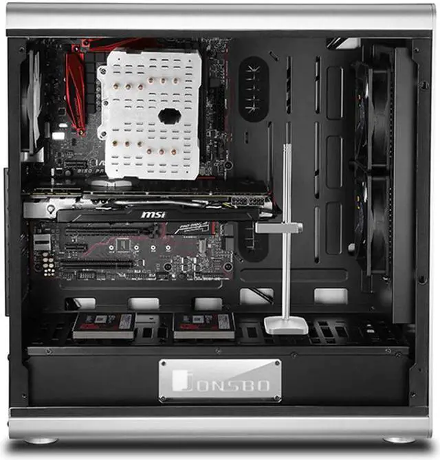 Alt view image 3 of 5 - 195mm Aluminum VC-2 Graphics Card Holder Jack Bracket Desktop PC Computer Case Video Card Water Cooling Kit Support Stand