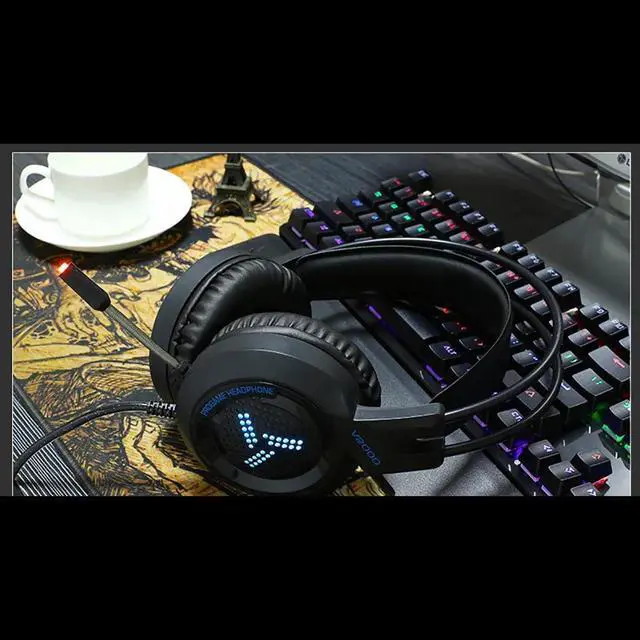 Alt view image 4 of 5 - Headset Stereo Deep Bass Game Headphone with Mic for Computer Profession Gamer 7.1 USB Channel Surround Sound V2000