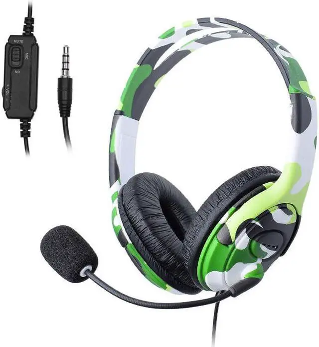 Alt view image 4 of 5 - PC /PS4 Game Gaming Headphones Soft Memory Earmuff and Noise-canceling Wired Headset For PS4 Game With Microphones