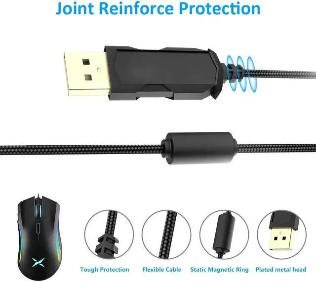 Alt view image 4 of 5 - M625 A3050 RGB Backlight Gaming Mouse 4000 DPI 1000Hz Report rate 7 Programmable Buttons USB Wired Mice for Computer Gamer