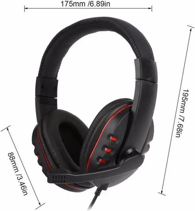 Alt view image 4 of 5 - 3.5mm Wired Gaming Headphones Game Headset Noise Cancelling Earphone with Microphone Volume Control for PS4 Play Station 4 PC