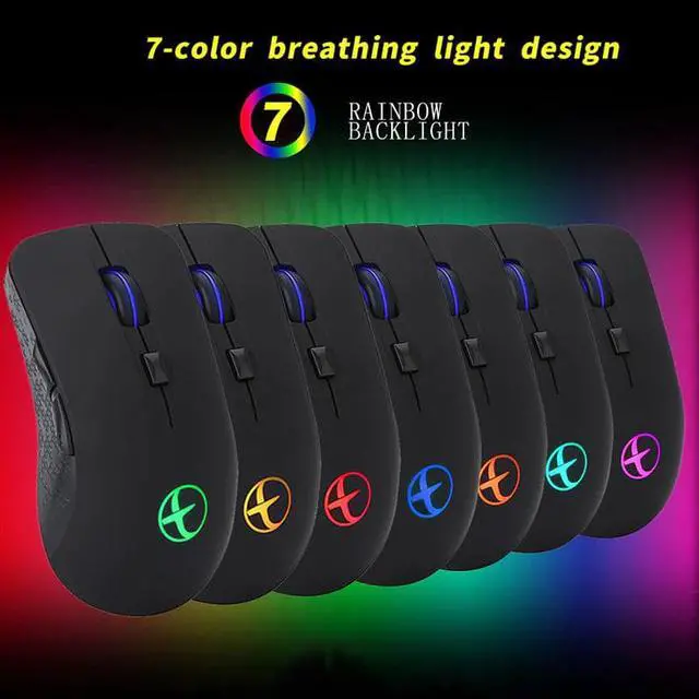 Alt view image 5 of 5 - Seen Silent Bluetooth Rechargeable Mouse Dual Mode Bluetooth 2.4g Wireless Mice for Laptop PC Gaming Mouse