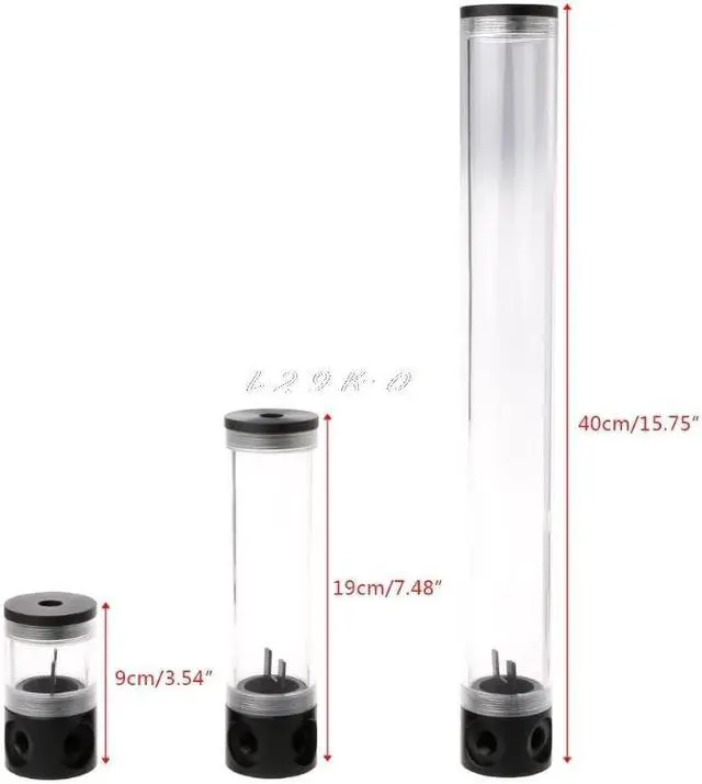 Main image of Water Cooling Kit 50mm Diameter G1/4" Cylinder Reservoir Tank 9/19/40cm For Computer Water Cooling