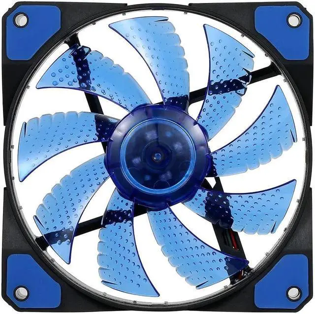 Alt view image 5 of 5 - 120mm LED Ultra Silent Computer PC Case Fan 15 LEDs 12V Cpu Heatsink Cooler Master Cooling Fan DC 12V 4P 3P Connector