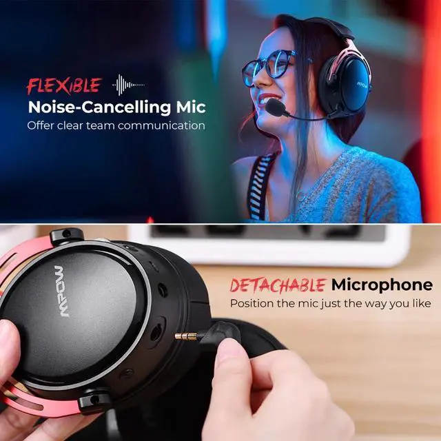 Alt view image 3 of 5 - Gaming Headset BH415 3.5mm Wired Headset Gaming Headphone With Noise Canceling Mic for PS4 PS3 PC Computer Phone Gamer