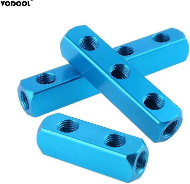 Alt view image 3 of 5 - Water Tube G1/4 inch Connector Splitter seat Fittings Adapter 5 Hole, 6 Hole, 7 Hole for computer PC Water Cooling